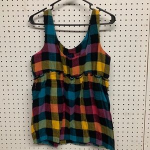 Jack by Bb Dakota plaid knit top multi color